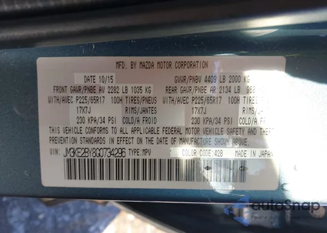 2016 Mazda Cx-5 Sport from USA, damaged, VIN JM3KE2BY8G0734296